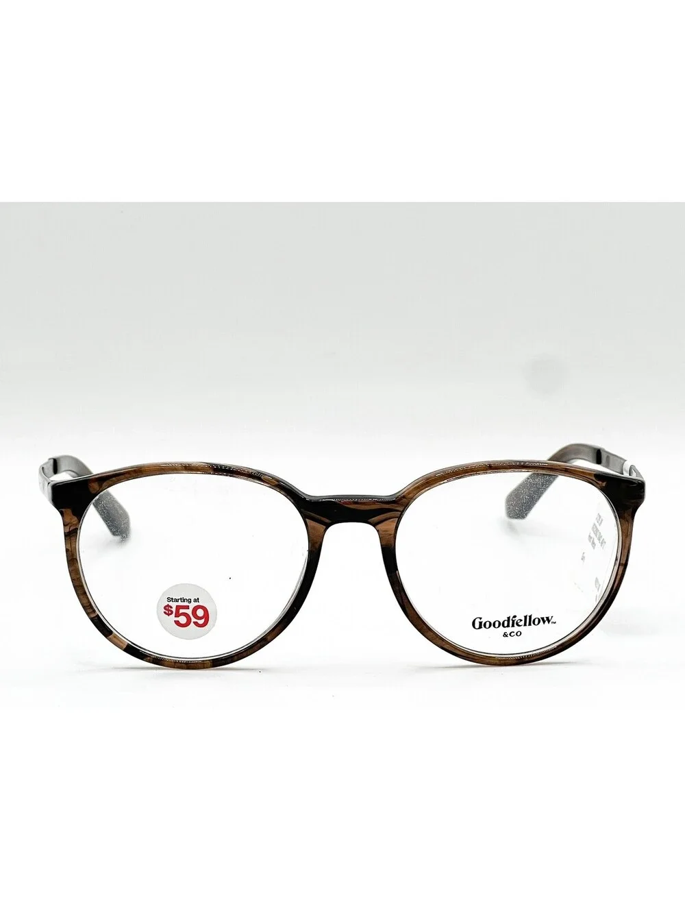 Goodfellow&Co G02062 5942 Brown Clear Authentic Eyeglasses 49-17-140
